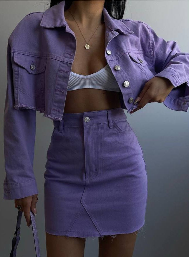Cassidy Denim Mini Skirt