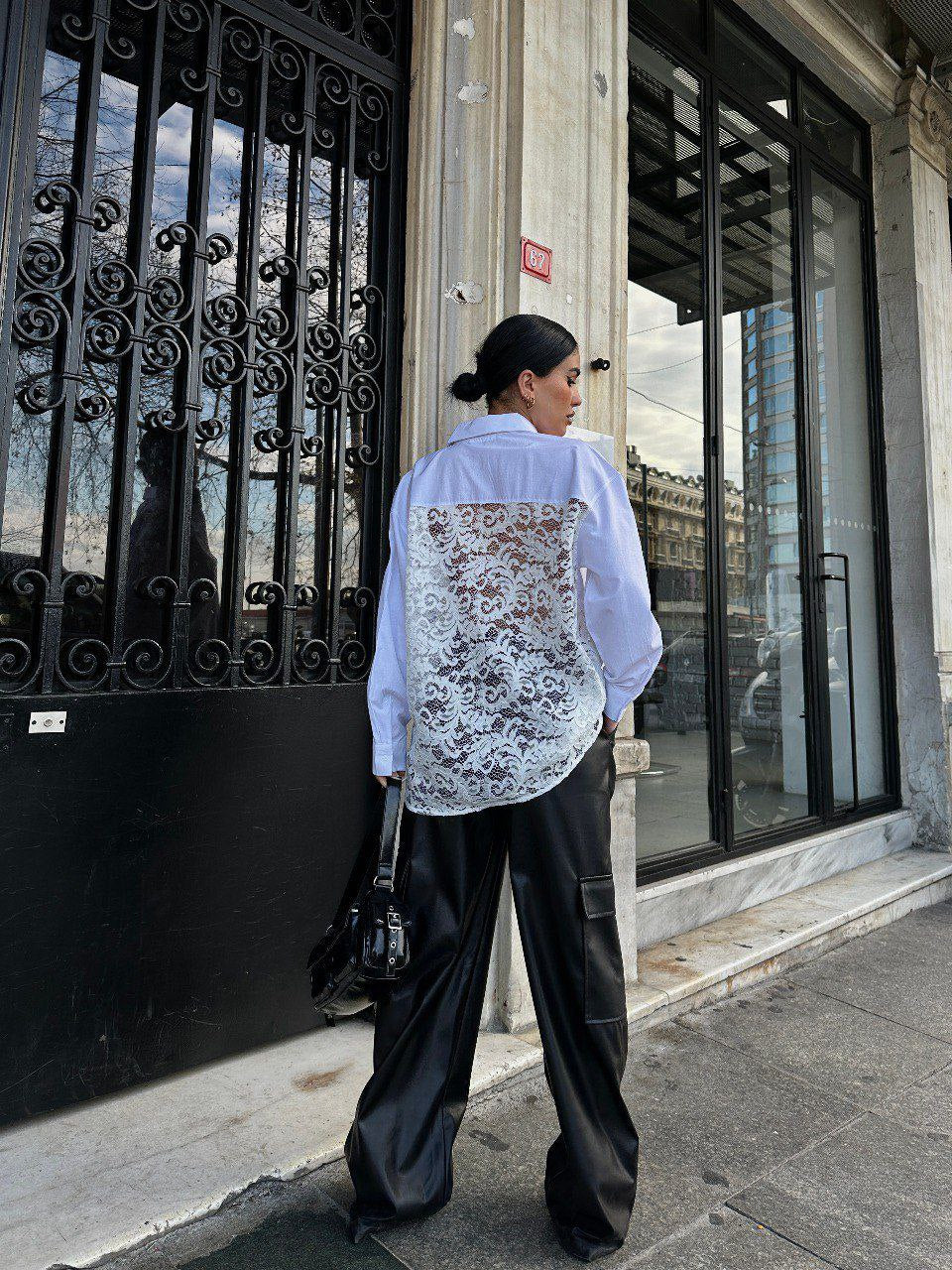 Trish Lace Button Down Shirt