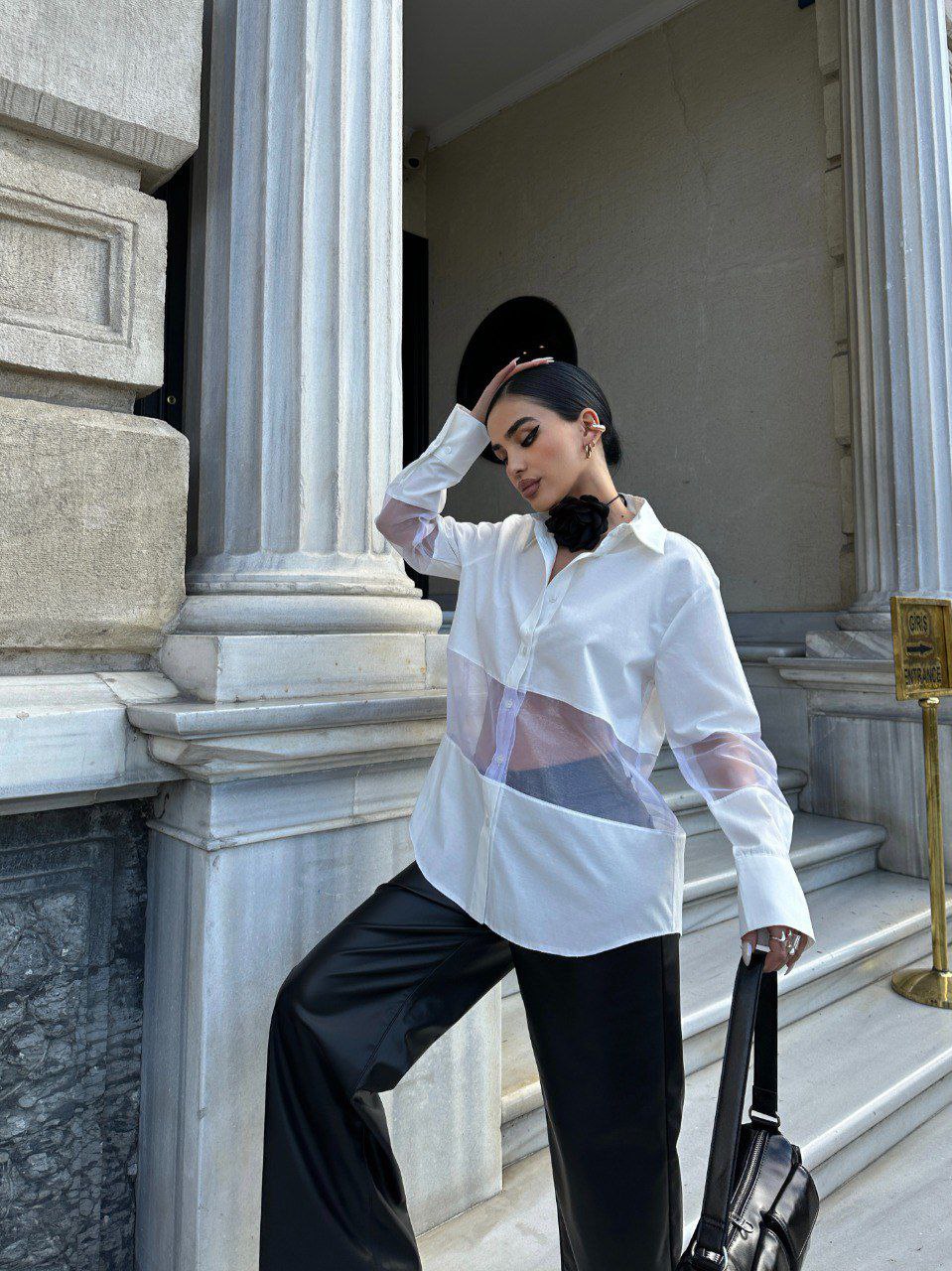Peggy Sheer Sleeve Shirt
