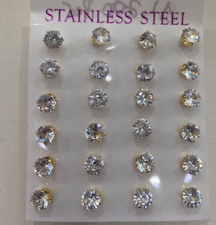 Knob Earrings Stainless Steel