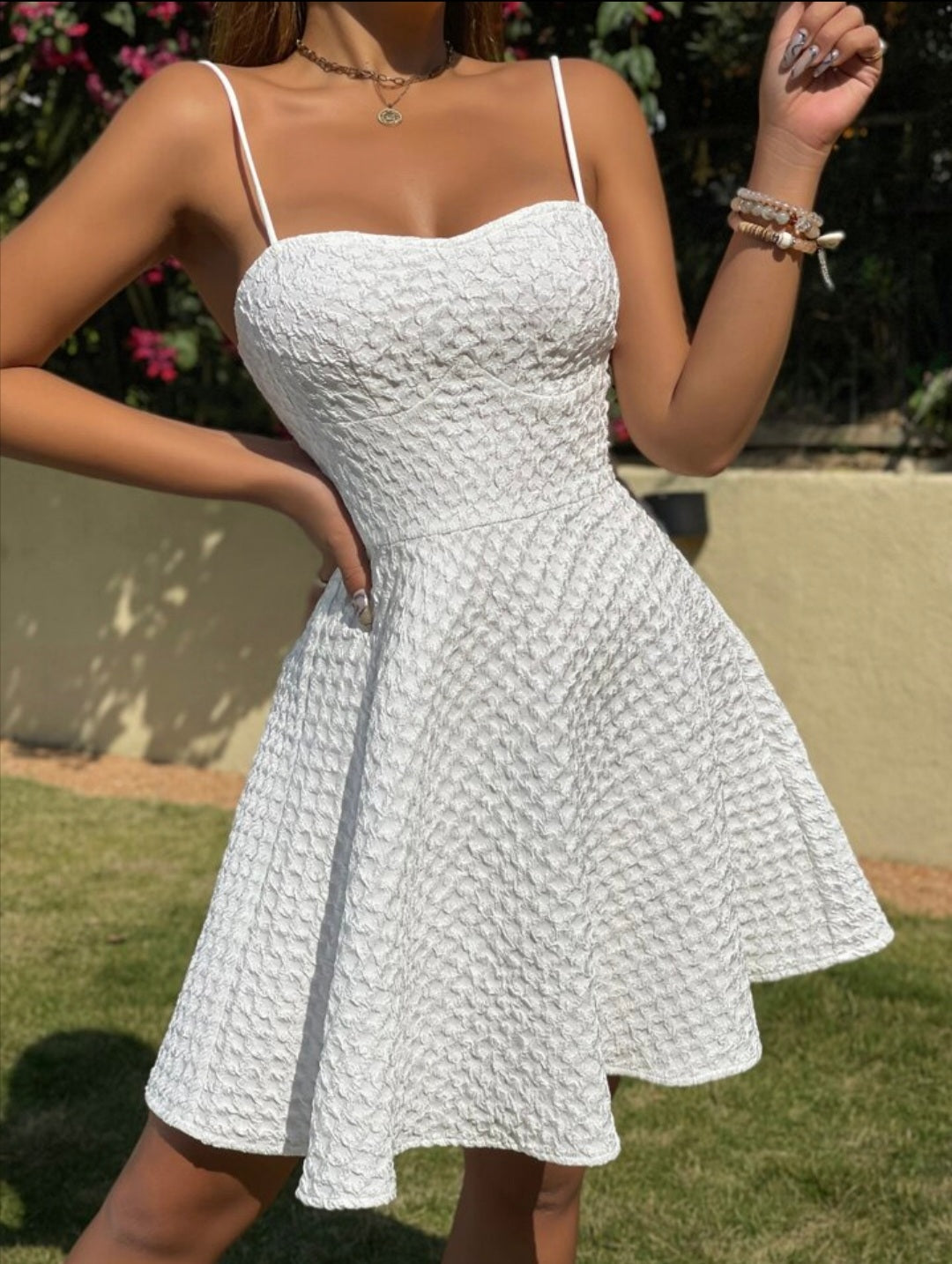 Hortense Quilted Skater Dress