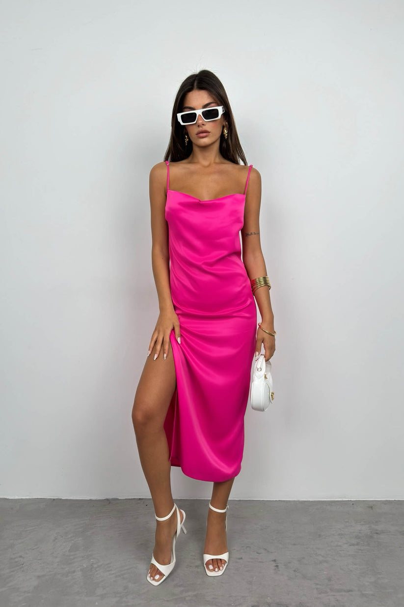 Neeka Satin Flowy Dress