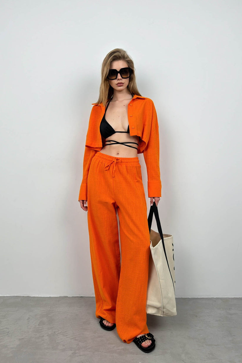 Patra Crop Button Down Shirt