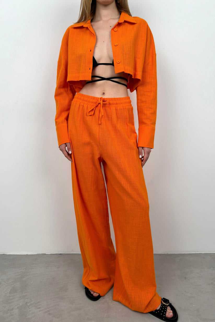 Patra Crop Button Down Shirt