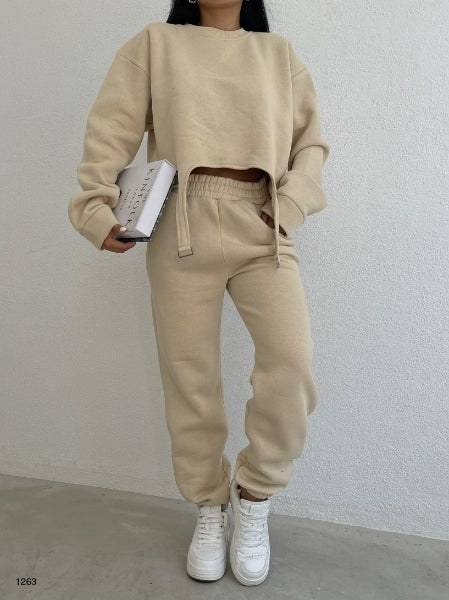 Clara Crop Sweat Set