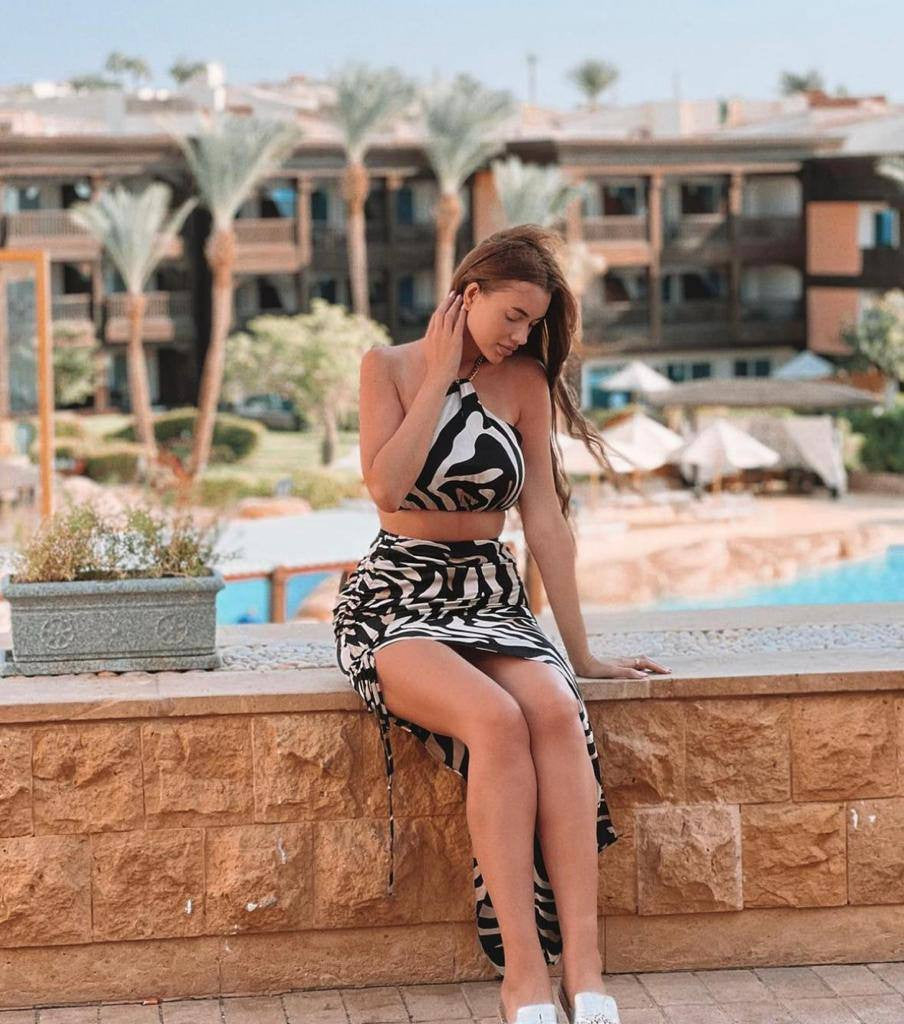 Monaco Zebra Skirt Set