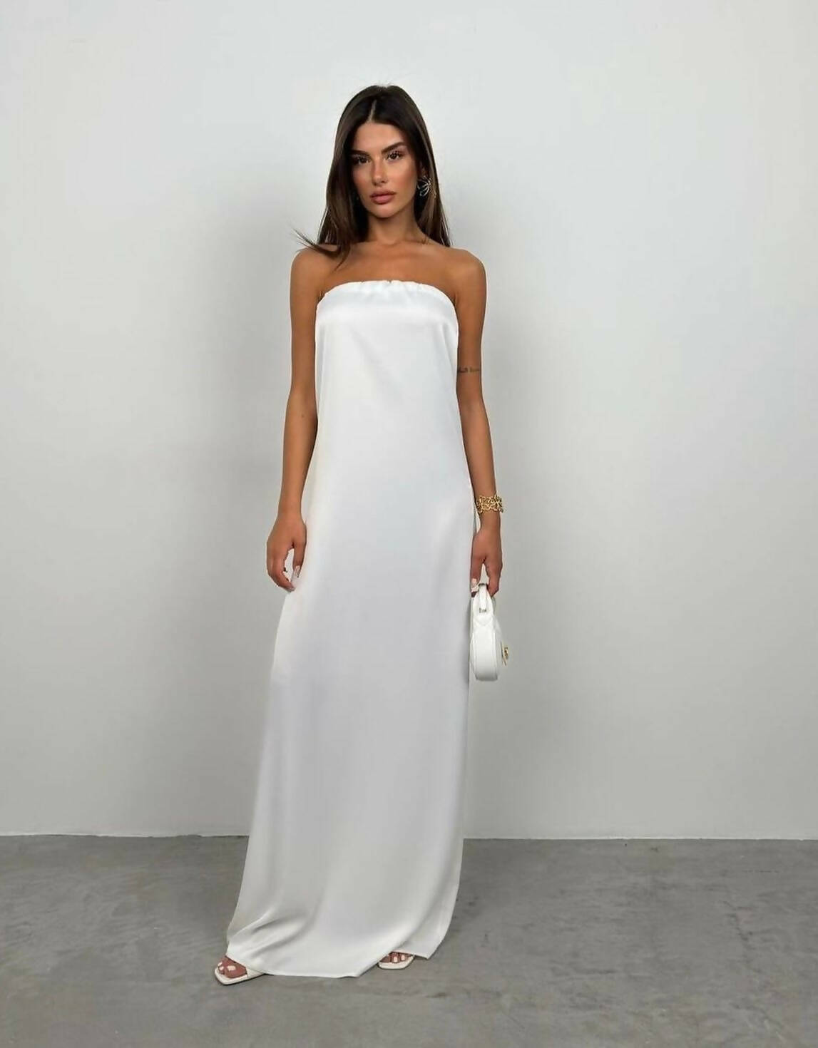 Amina - Strapless Backless Maxi Dress