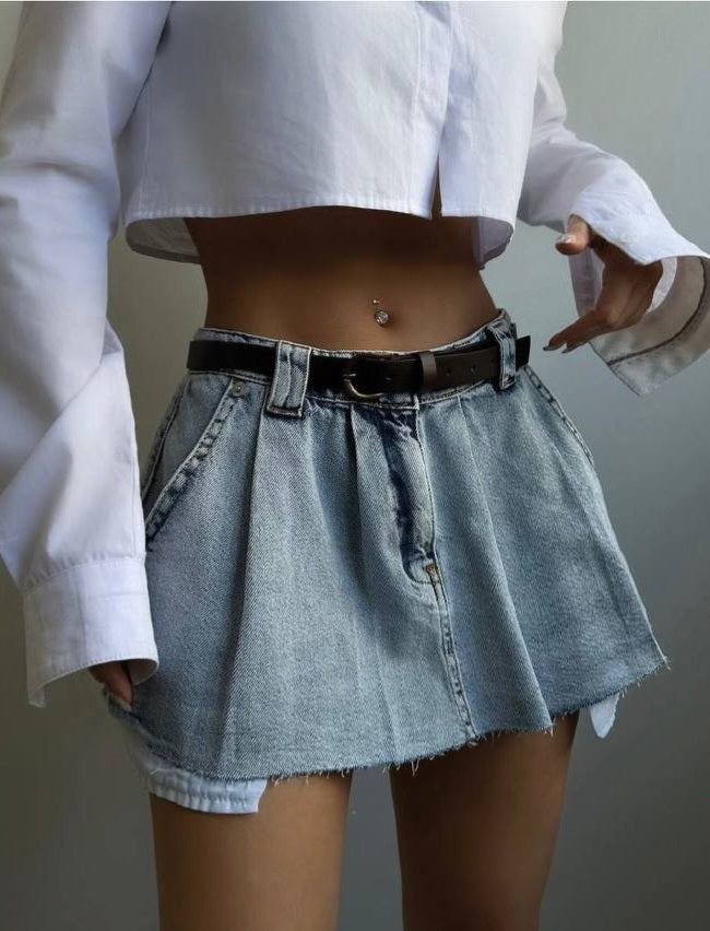 Arella Mini Denim Skirt