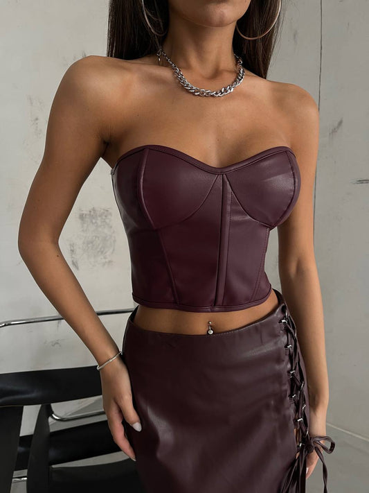 Polly Leather Bustier