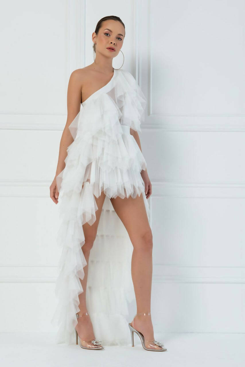 Gemma - High-Low Mesh Dress