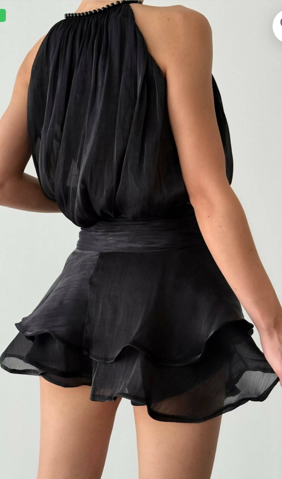 Jazz - Beaded High-Neck Mini Dress